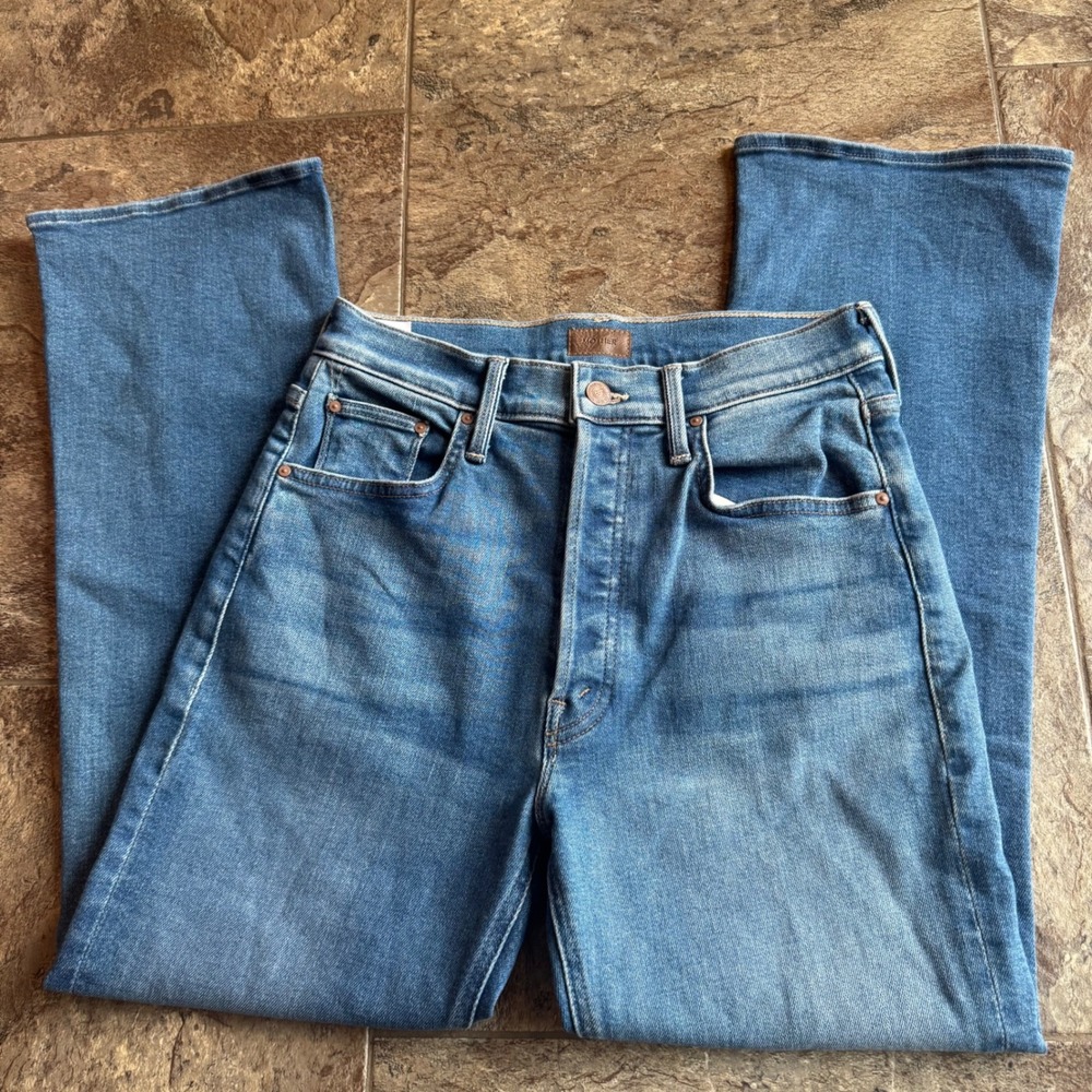 High Rise Flare Mother Women Size 27 The Tripper Ankle Work Hard Play Hard Jeans